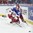 BUFFALO, NEW YORK - DECEMBER 26: Russia's Klim Kostin #24 gets tangled up with the Czech Republic's Petr Kodytek #28 during preliminary round action at the 2018 IIHF World Junior Championship. (Photo by Matt Zambonin/HHOF-IIHF Images)

